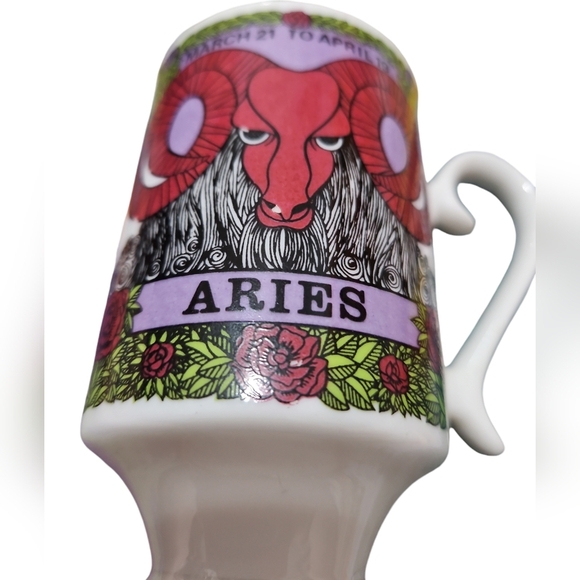 Smug Mugs Aries Zodiac Royal Crown Arnart By Elena Vintage Coffee Cup 15" - Picture 5 of 6